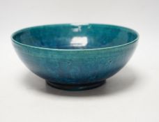 An 18th century Chinese turquoise glazed bowl, 22cm diameter