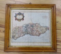 Robert Morden (1650-1703), hand coloured map of Sussex, sold by Abel Swale, Awnshan & John