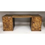 An early 20th century Japanese parquetry table cabinet or scholar's box, 24.5cm high, 63cm wide when