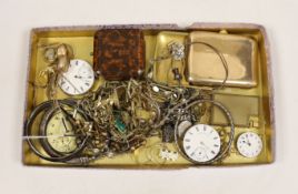A quantity of assorted mainly costume jewellery and other items including a silver hinged bangle,