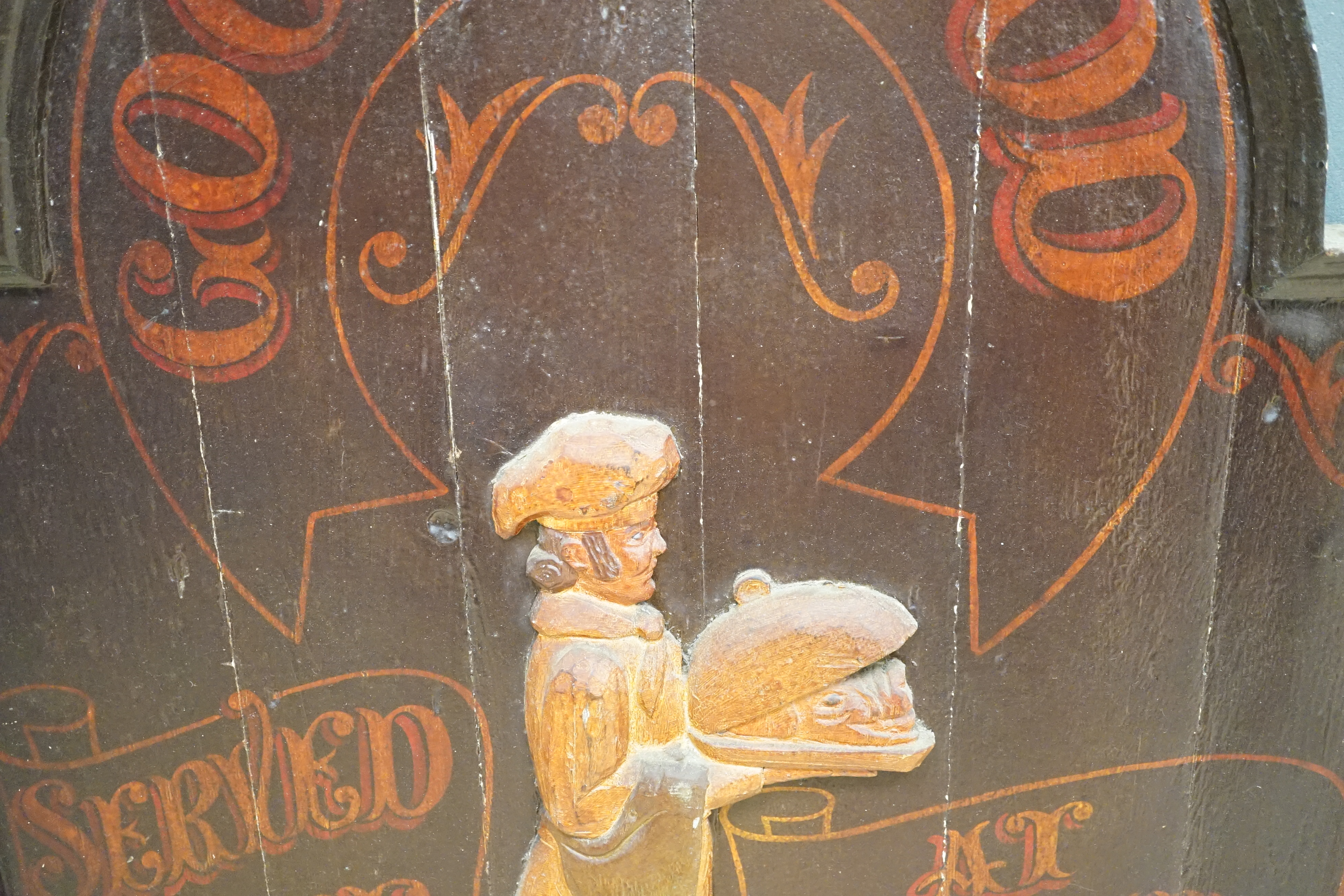 A 'Good Food' painted wood advertising sign, 93 x 74cm - Image 4 of 5