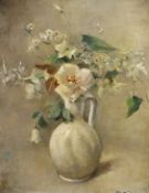 Ina Hook, oil on canvas, Still life of flowers in a vase, signed, 48 x 39cm