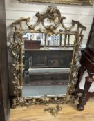A 19th century Chippendale style giltwood and composition wall mirror, width 92cm, height 135cm