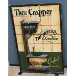 A ‘Thomas Crapper’ painted wood advertising sign, 91 x 61cm