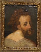 17th/18th century Dutch School, oil on panel, Portrait of a bearded man, 17.5 x 13.5cm