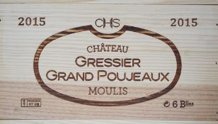 A case of 6 bottles of Chateau Gressier Grand Poujeaux, Moulis 2015