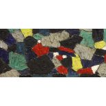 After Serge Poliakoff (1900-1969), impasto oil on board, Geometric shapes, 33 x 70cm