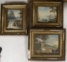 Three 19th century gouache / watercolours, comprising a pair of Continental landscapes and