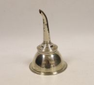 A George III silver wine funnel, by Peter, Ann & William Bateman, London, 1803, lacking muslin ring,