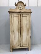 A 19th century style painted armoire, width 109cm, depth 69cm, height 232cm