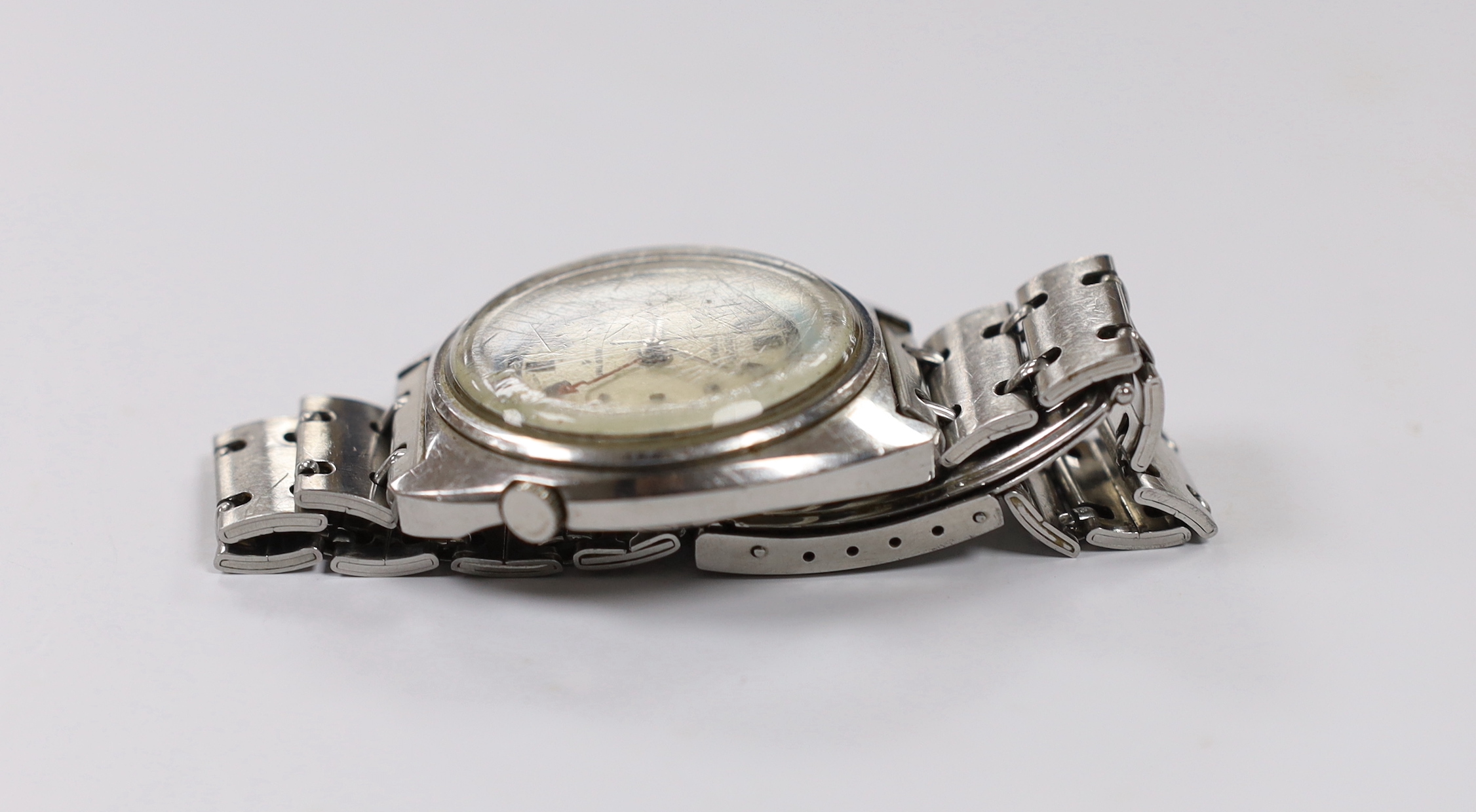 A gentleman's late 1960's stainless steel Seiko automatic World Time wrist watch, on a stainless - Image 2 of 3