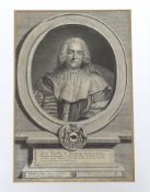 After Jean Chevalier (French, fl.1745-1790), engraving, Portrait of Rene Charles Maupeou, 1745, 26 x