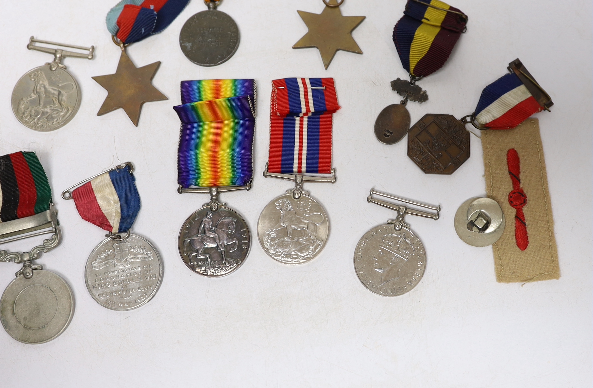 Twelve medals including; a British War Medal, a Victory Medal, three 1939-45 War Medals, two 1939-45 - Image 7 of 8