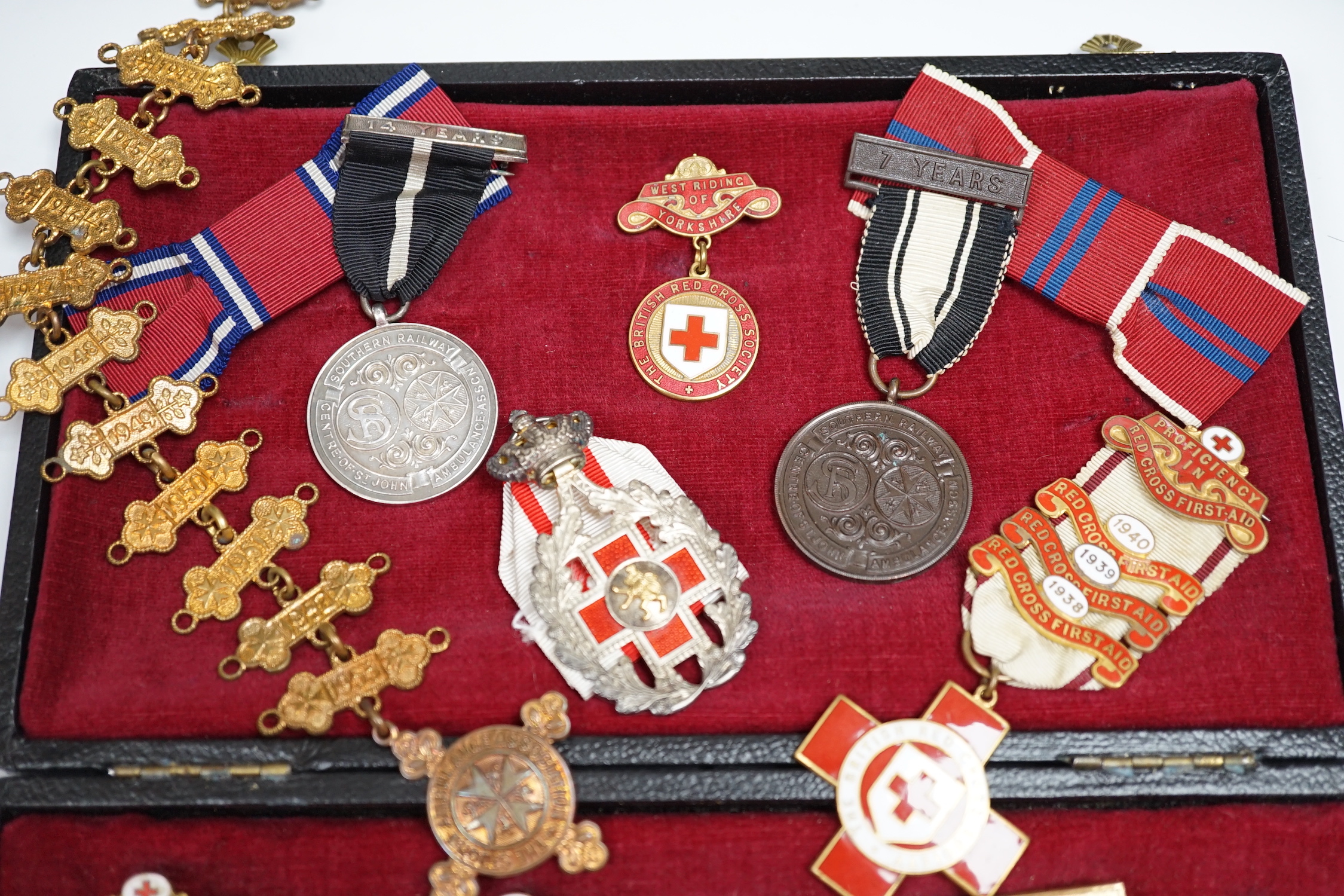 A collection of British Red Cross, etc. medals, awards and memorabilia including medals in - Image 2 of 7