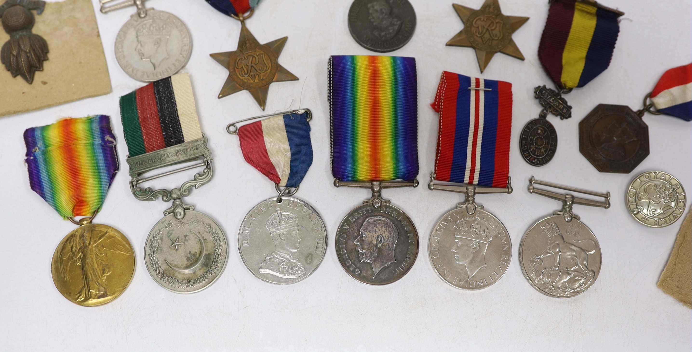 Twelve medals including; a British War Medal, a Victory Medal, three 1939-45 War Medals, two 1939-45 - Image 2 of 8