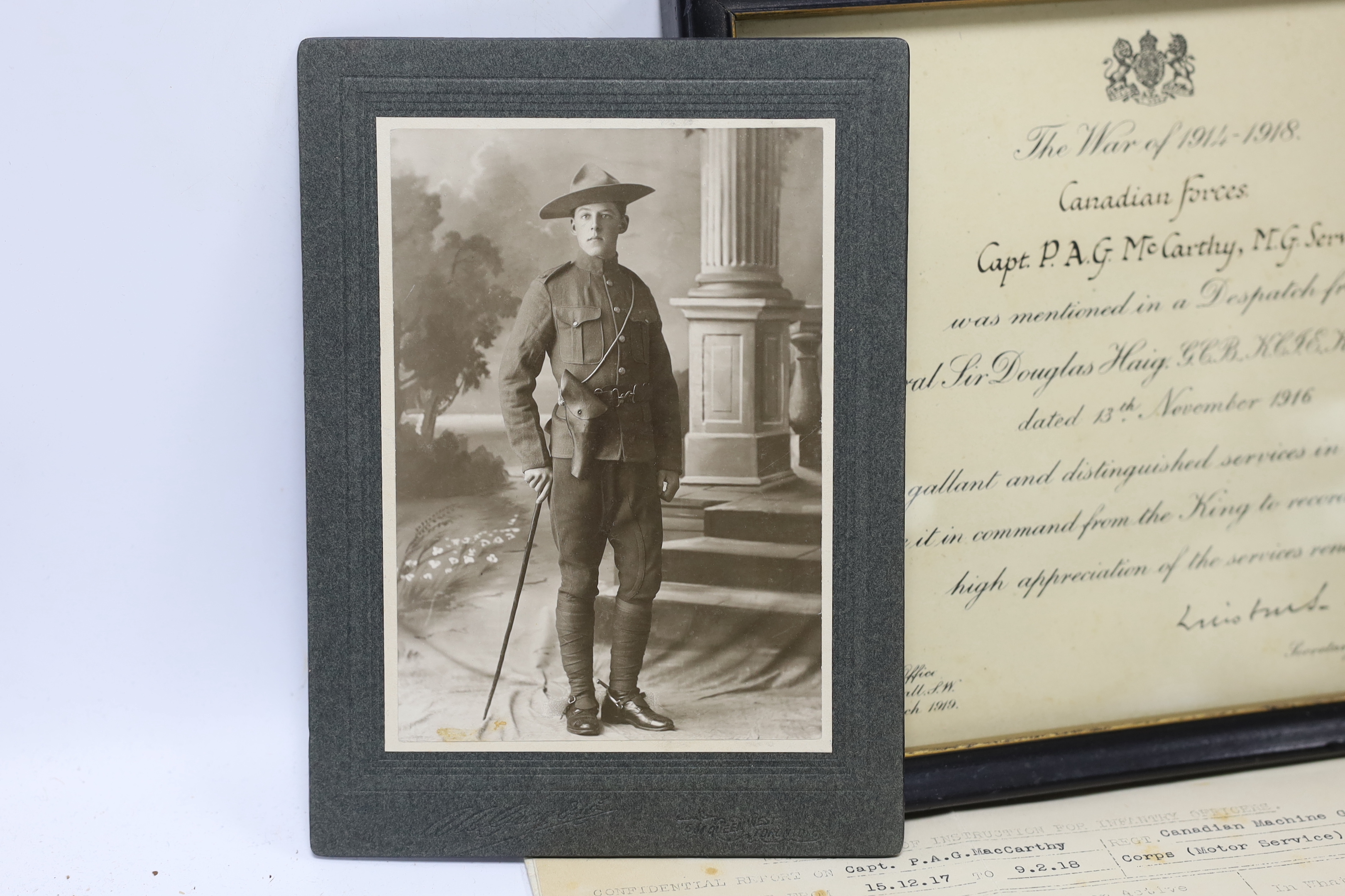 An archive of family collection of medals, photographs and documents including a WWI trio of War - Image 2 of 7