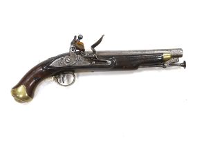 A 16 bore New Land Pattern flintlock service pistol with regulation lock engraved with crowned GR,