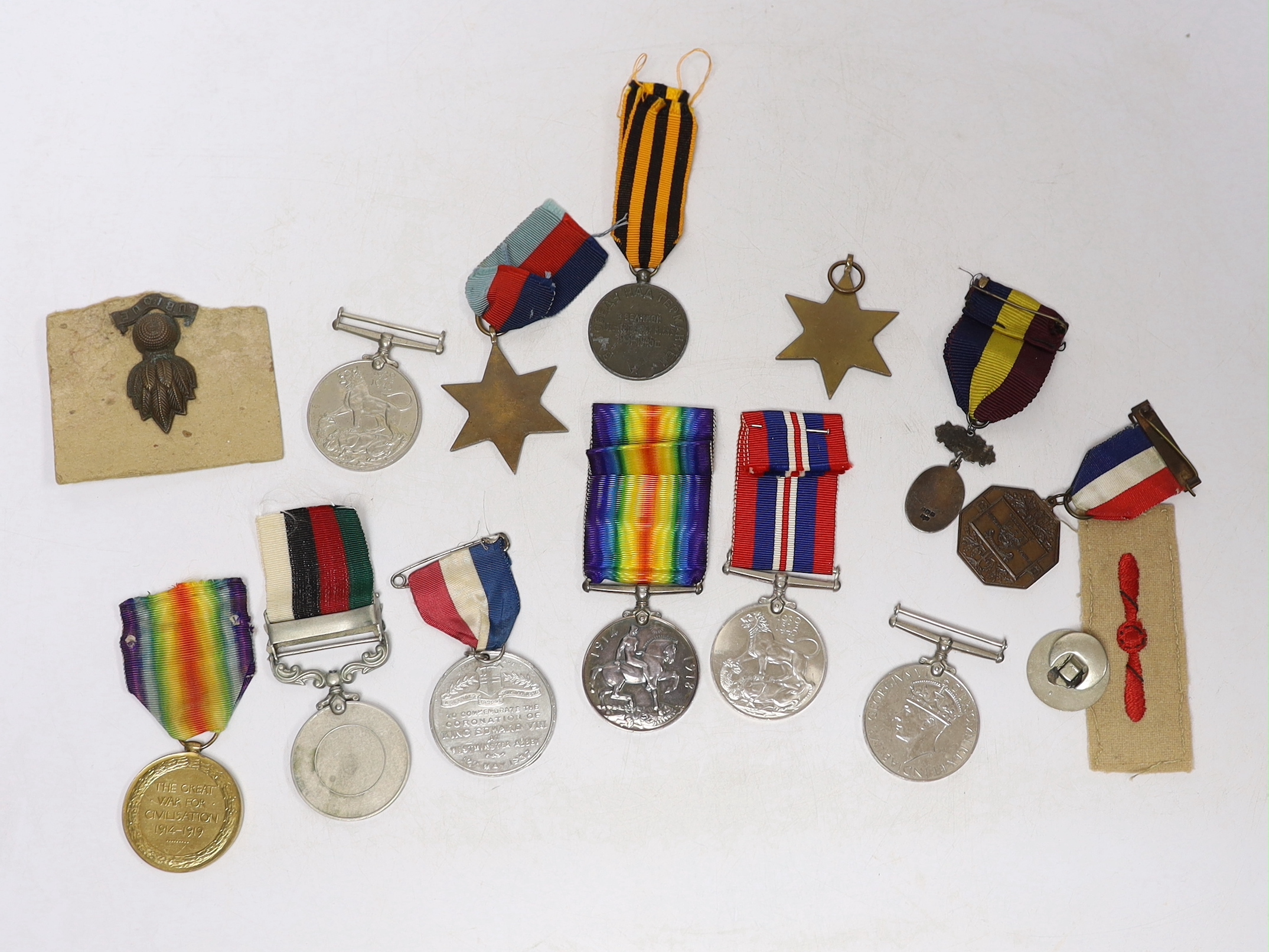 Twelve medals including; a British War Medal, a Victory Medal, three 1939-45 War Medals, two 1939-45 - Image 5 of 8