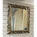 A bevelled gilt mirror, width 65cm, height 80cm