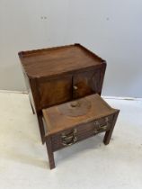 A George III mahogany commode, width 56cm, depth 46cm, height 70cm