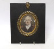 John Wright (c.1745 - 1820), oval portrait miniature of John Broadley Wilson, son of John Wilson,