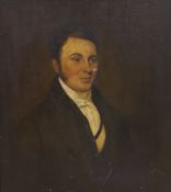 Mid 19th century English School, oil on canvas, Portrait of a gentleman, 73 x 60cm