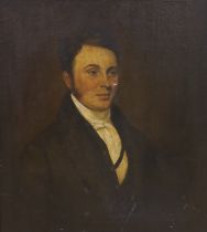 Mid 19th century English School, oil on canvas, Portrait of a gentleman, 73 x 60cm