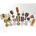 Twelve medals including; a British War Medal, a Victory Medal, three 1939-45 War Medals, two 1939-45