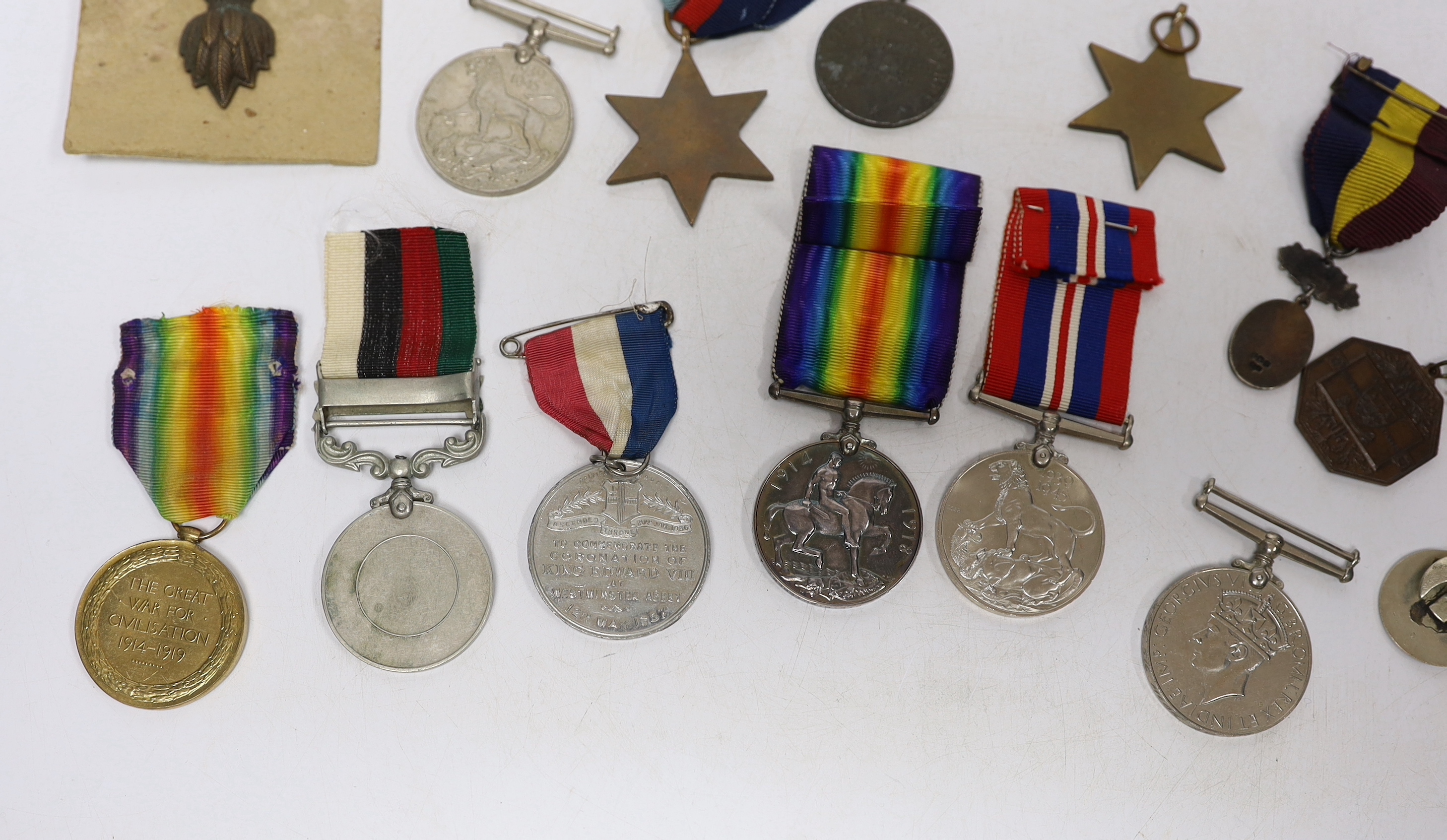Twelve medals including; a British War Medal, a Victory Medal, three 1939-45 War Medals, two 1939-45 - Image 6 of 8