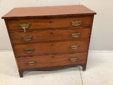 A George IV mahogany four drawer chest, width 94cm, depth 48cm, height 84cm