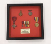 Major Percy Eardley Wilmot, a framed WWI medal group comprising of the War Medal, Victory Medal,