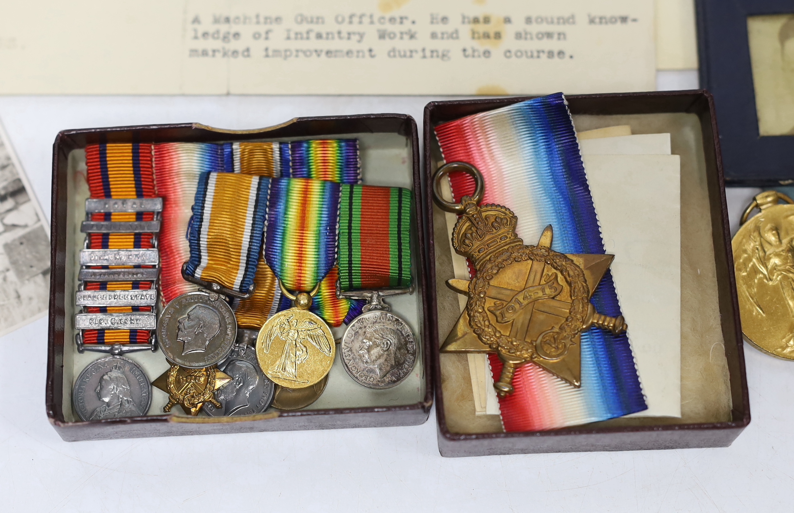 An archive of family collection of medals, photographs and documents including a WWI trio of War - Image 5 of 7