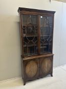 A George III style mahogany display cabinet, width 96cm, depth 30cm, height 190cm