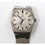 A gentleman's stainless steel Omega automatic wrist watch, with date aperture, case diameter 36mm (