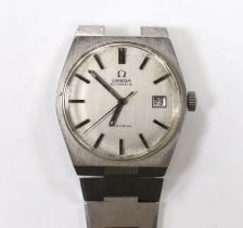 A gentleman's stainless steel Omega automatic wrist watch, with date aperture, case diameter 36mm (