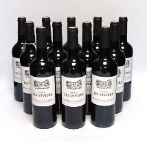 Twelve bottles of Chateau Les Vivers 2021