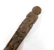 An 18th century carved oak appliqué, 70cm