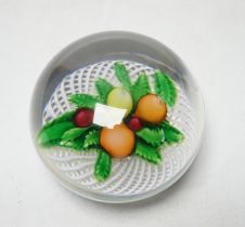 A St Louis mixed fruit paperweight, 8cm in diameter