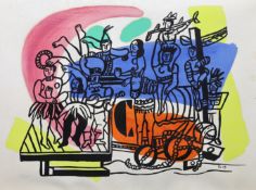 Fernand Léger (French, 1881-1955), lithograph in colours, 'La Parade', initialled and dated '53 in