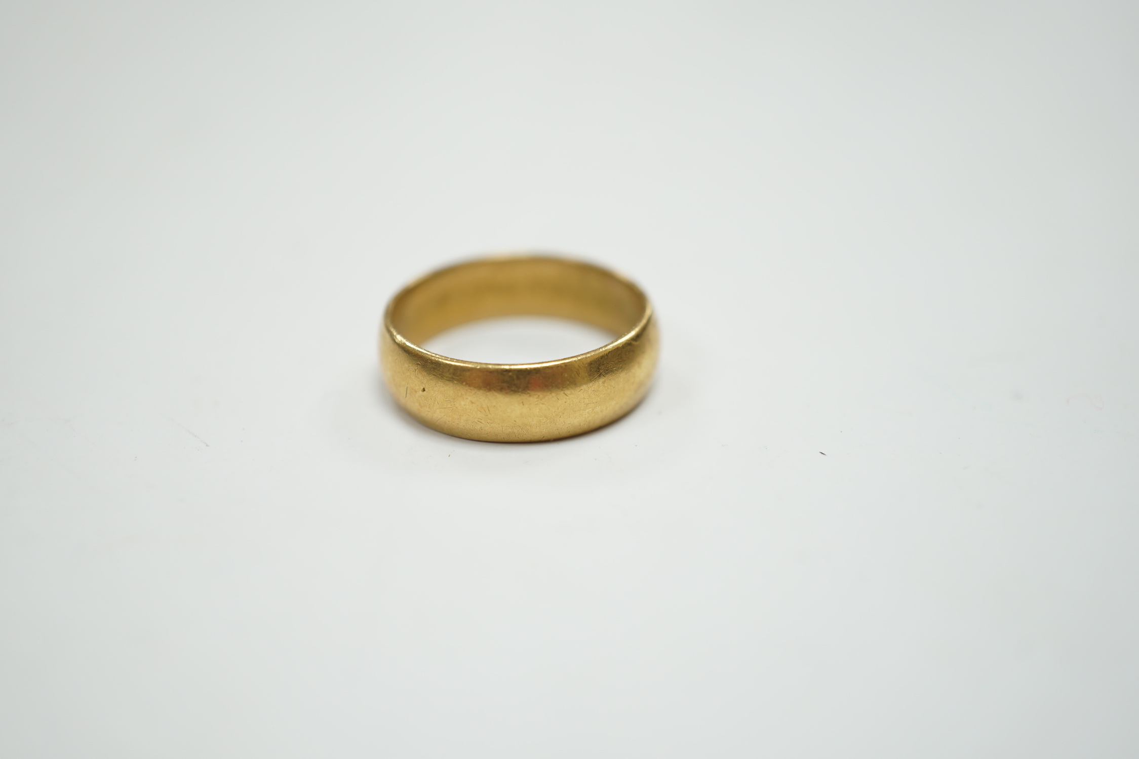 A 1960's 22ct gold wedding band, size M, 6 grams. - Image 2 of 4