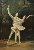 Gustave Vidal (1895-1966), oil on canvas, Ballet dancers, signed, 69 x 49cm
