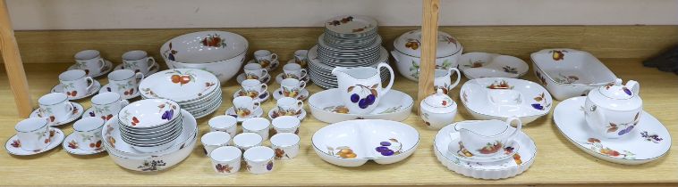 A large quantity of Royal Worcester Evesham Vale serving dishes and dinnerwares