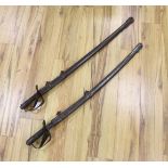 * * A pair of late 19th century German swords and scabbards, made for the international arms