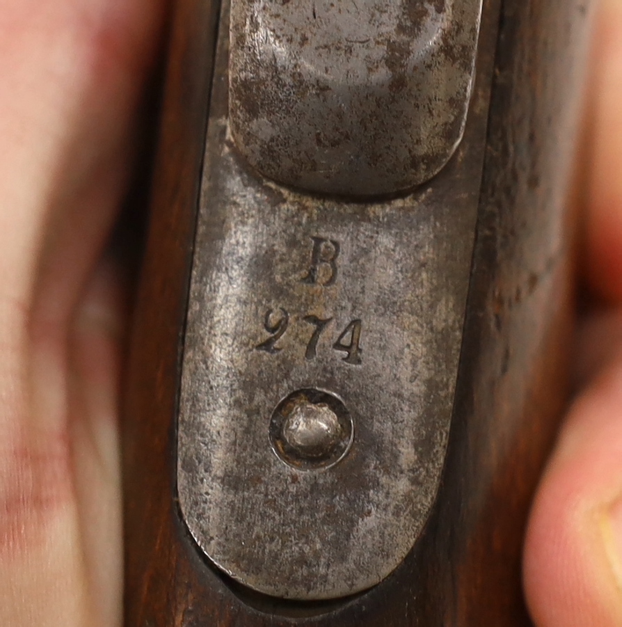 A Regulation Danish breech-loading, under hammer percussion military pistol, octagonal twist barrel, - Image 4 of 8