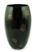 ** ** Vittorio Ferro (1932-2012) A Murano glass Murrine vase, with bronze roundels on a black