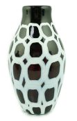 ** ** A Murano glass ovoid shaped vase, in black and white, signed Formentella, 16cmsPlease note
