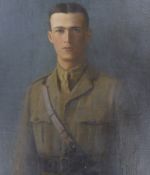 Early 20th century English School, oil on canvas board, Portrait of an army officer, 49 x 41cm