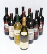 Eleven bottles of assorted wine to include Wynns Coonawarra Estate Cabernet Sauvignon and Shiraz