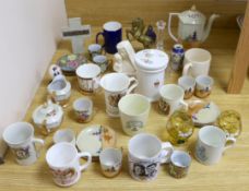A quantity of crested china, etc.