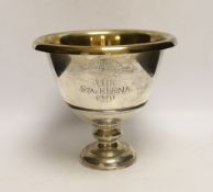 A Tiffany & Co sterling presentation pedestal trophy cup, with engraved inscription, 'The Sta. Elena